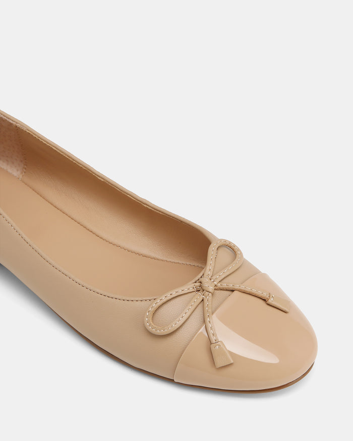 Amelia Nude Leather Ballet Flats