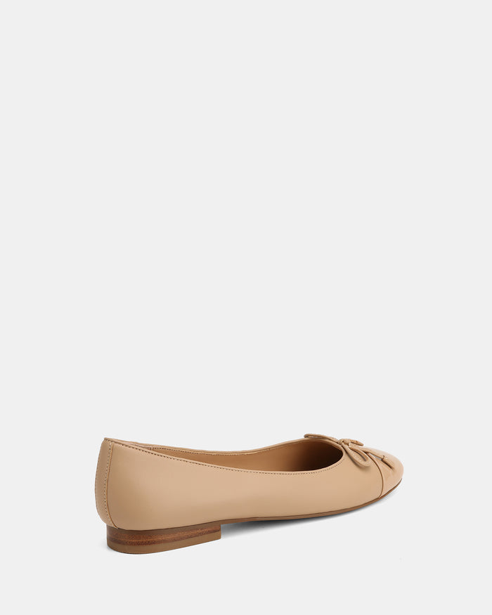 Amelia Nude Leather Ballet Flats