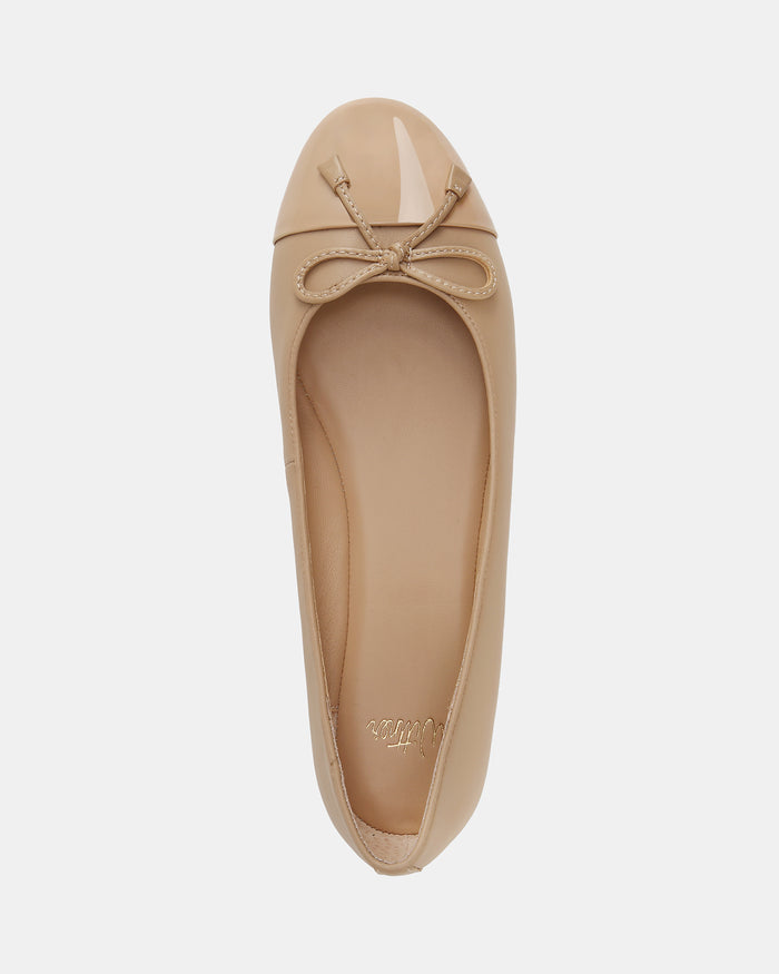 Amelia Nude Leather Ballet Flats