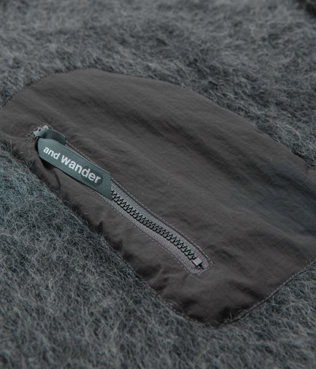 and wander Mohair Wool Sweatshirt - Grey