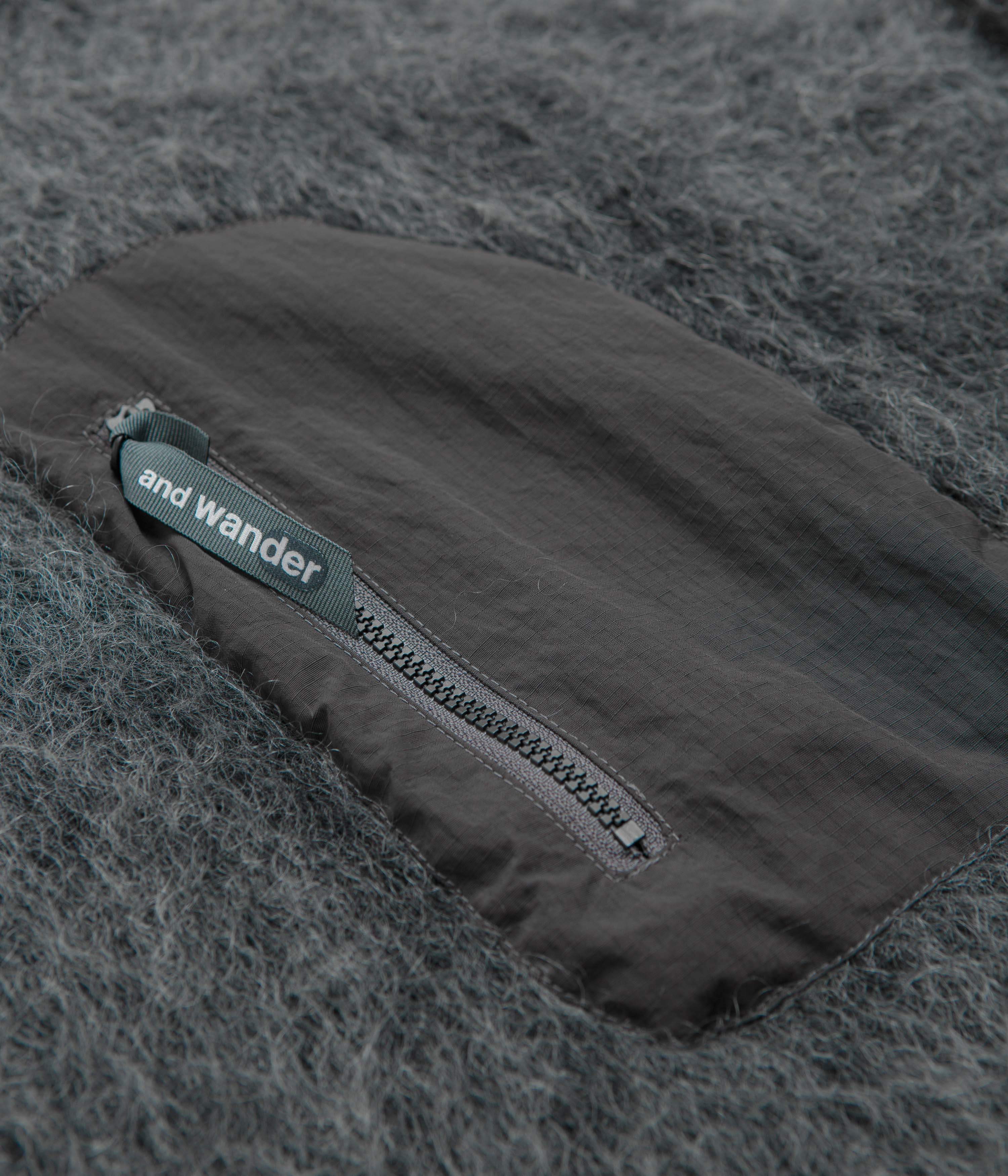 and wander Mohair Wool Sweatshirt - Grey