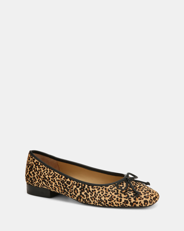 Armenia Leopard Print Leather Ballet Flats