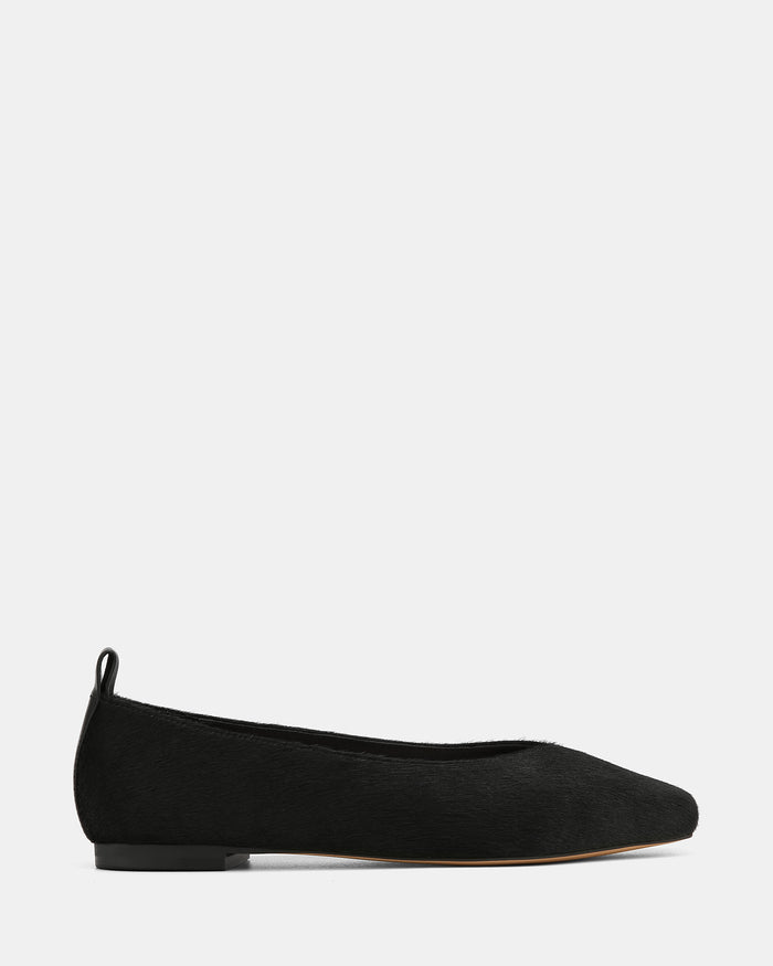 Belinda Black Textured Leather Ballet Flat
