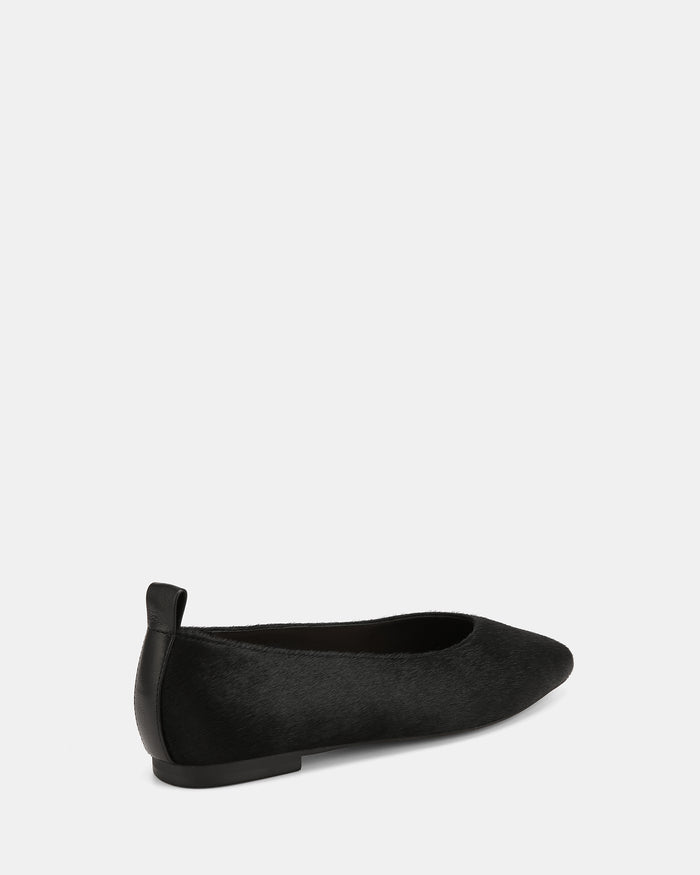Belinda Black Textured Leather Ballet Flat