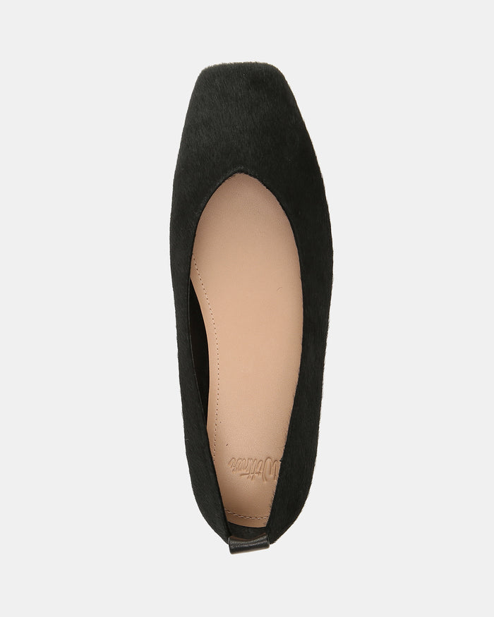 Belinda Black Textured Leather Ballet Flat