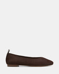 Belinda Chocolate Textured Leather Ballet Flat