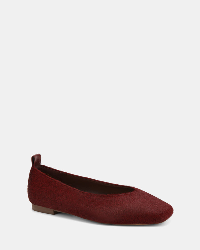 Belinda Raisin Hair-on Leather Ballet Flat
