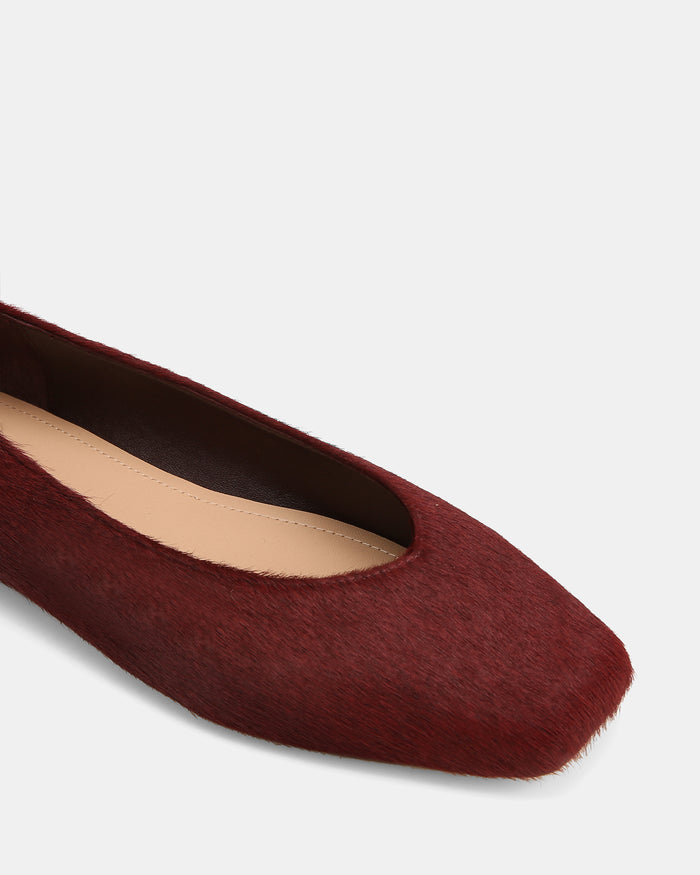 Belinda Raisin Hair-on Leather Ballet Flat