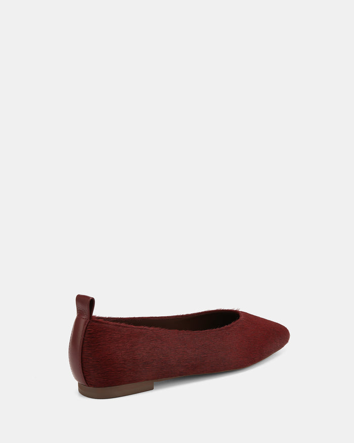 Belinda Raisin Hair-on Leather Ballet Flat