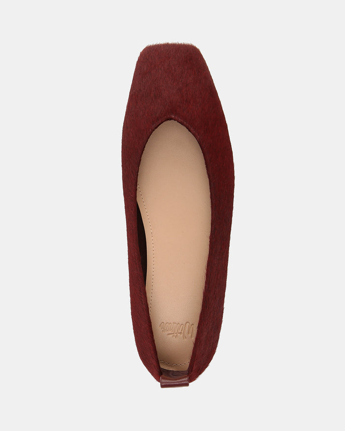 Belinda Raisin Hair-on Leather Ballet Flat
