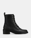 Benny Black Pebble Leather Ankle Boot