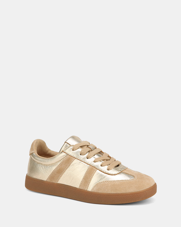 Boston Gold Metallic Leather Sneaker