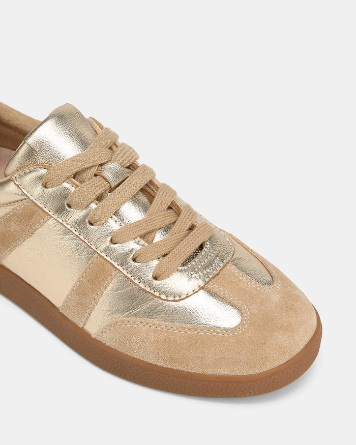 Boston Gold Metallic Leather Sneaker