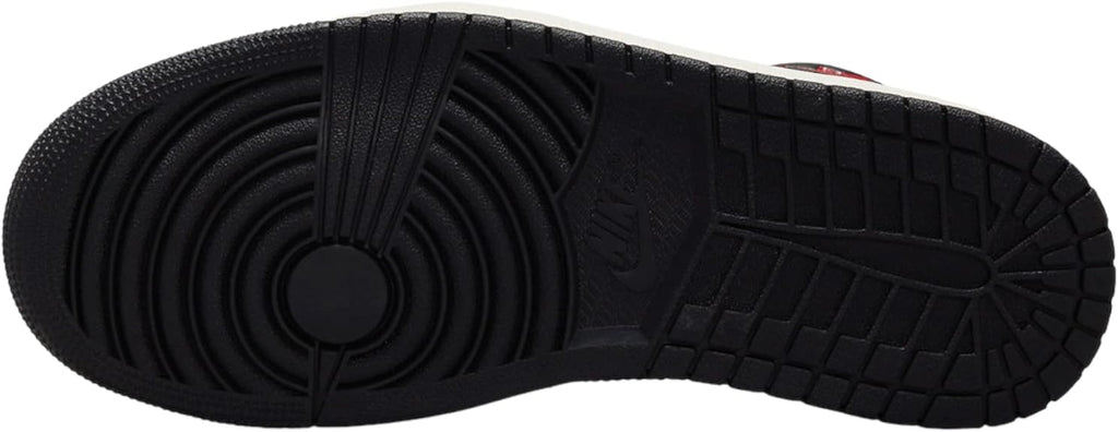 Women's Air Jordan 1 Mid Black/Gym Red-Sail (BQ6472 061)
