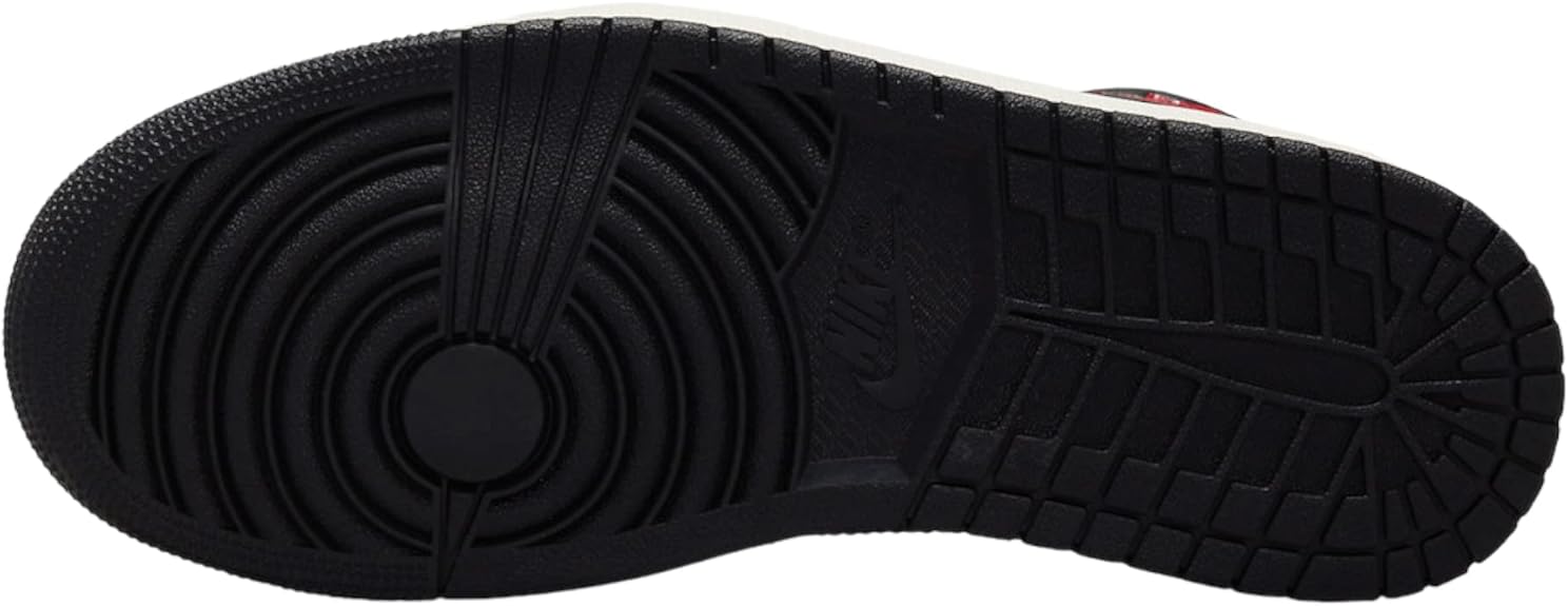 Women's Air Jordan 1 Mid Black/Gym Red-Sail (BQ6472 061)