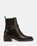 Brandy Dark Brown Leather Ankle Boot