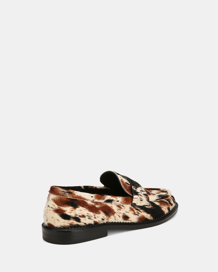 Brody Cowhide Print Leather Flat Loafers