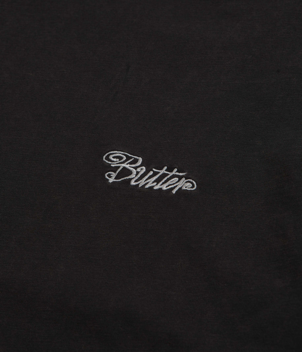Butter Goods Jive Overlock Stitch T-Shirt - Distressed Black