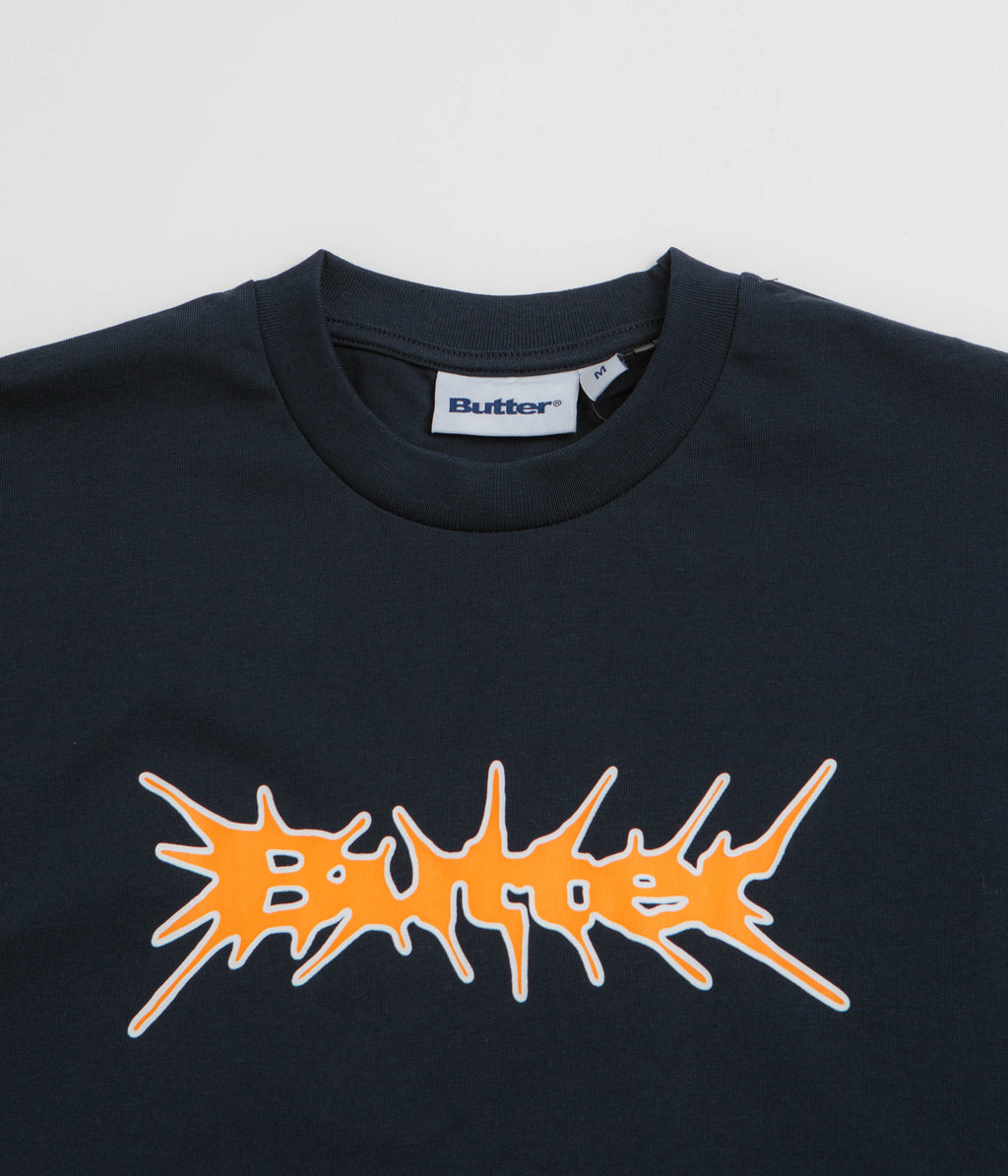 Butter Goods Nail Logo T-Shirt - Navy