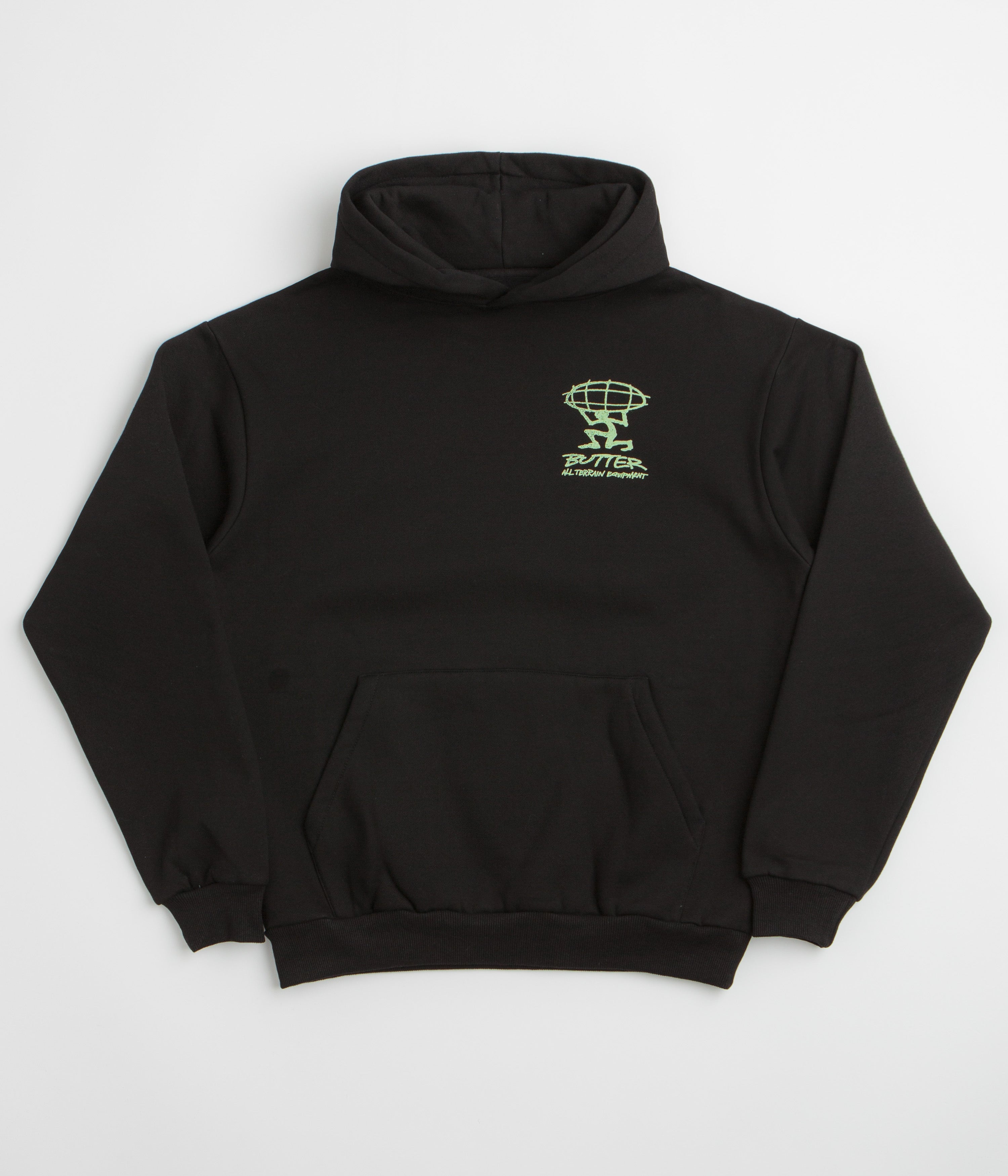 Butter Goods Terrain Hoodie - Black / Green / Black