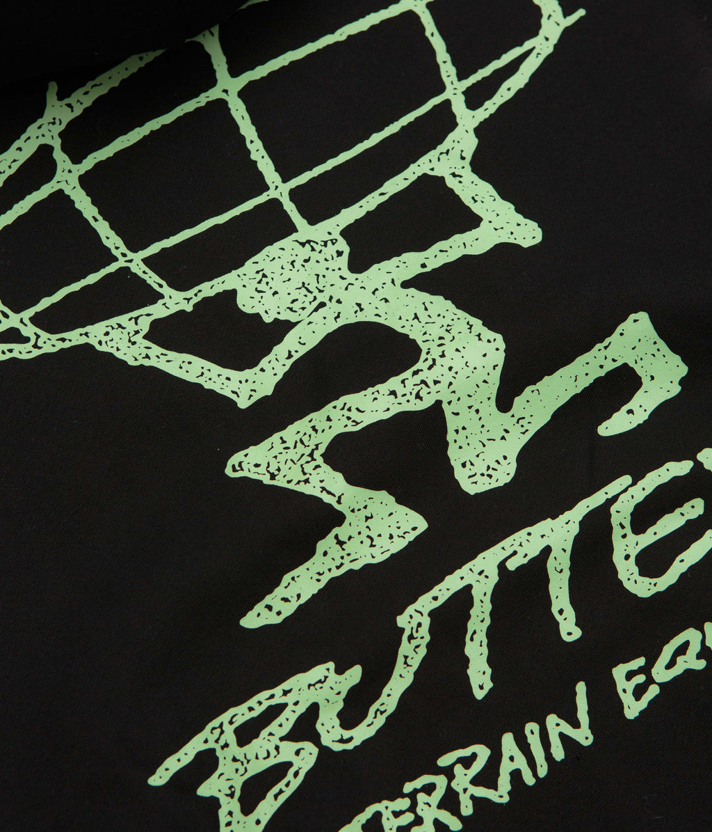 Butter Goods Terrain Hoodie - Black / Green / Black