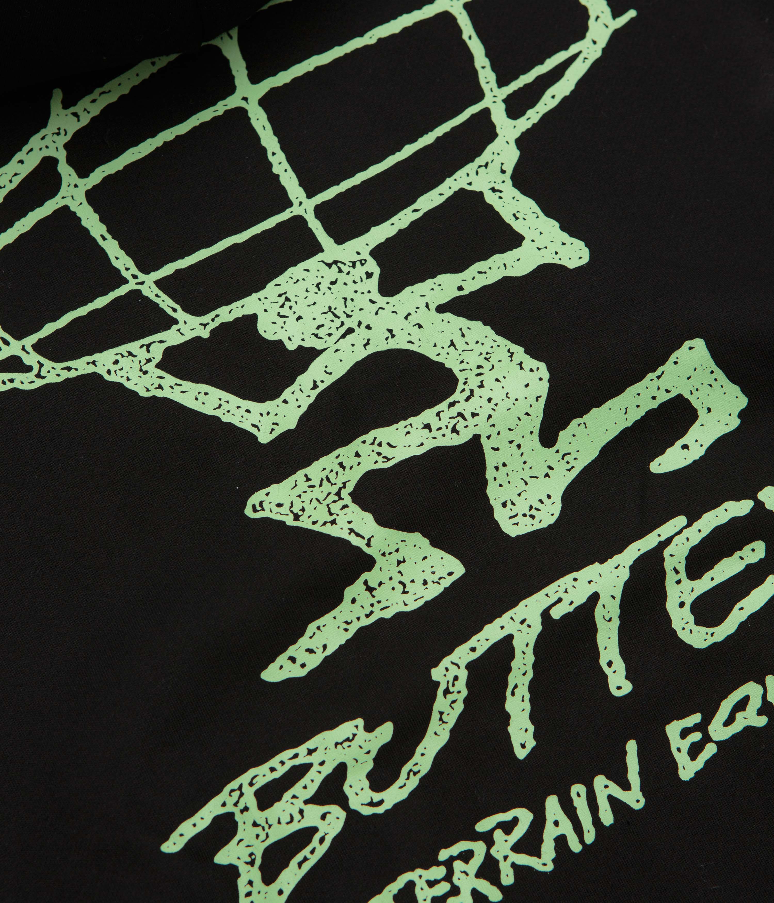 Butter Goods Terrain Hoodie - Black / Green / Black