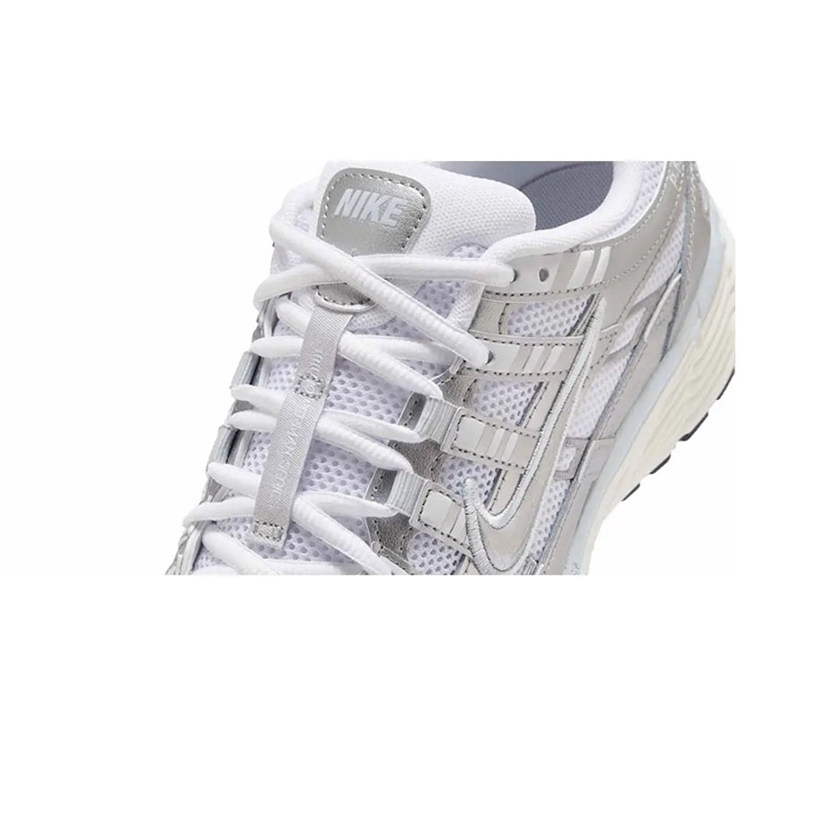 Women's Nike P-6000 White/Metallic Silver (BV1021 106)