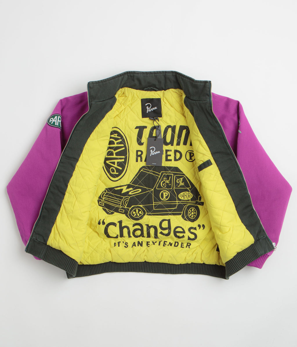 by Parra Owl Meets Rat Racing Jacket - Purple Pink