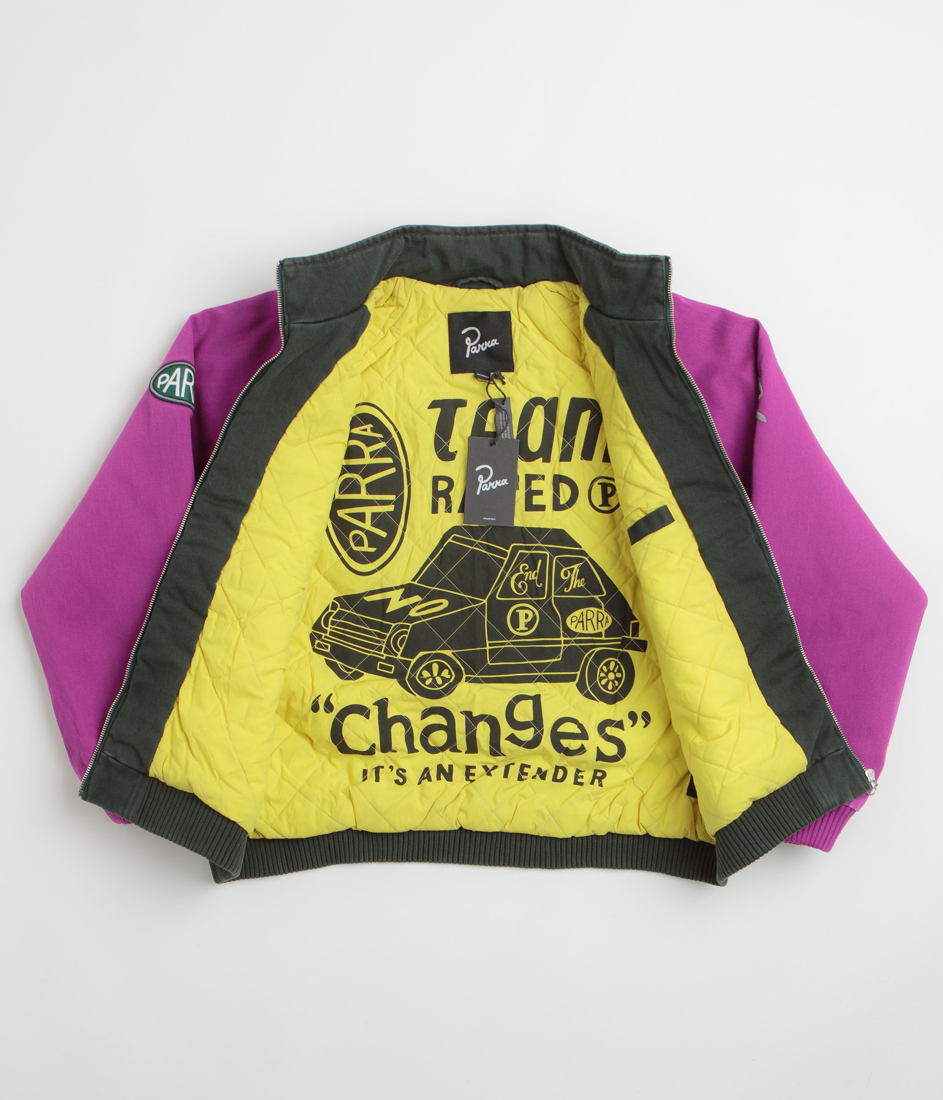 by Parra Owl Meets Rat Racing Jacket - Purple Pink
