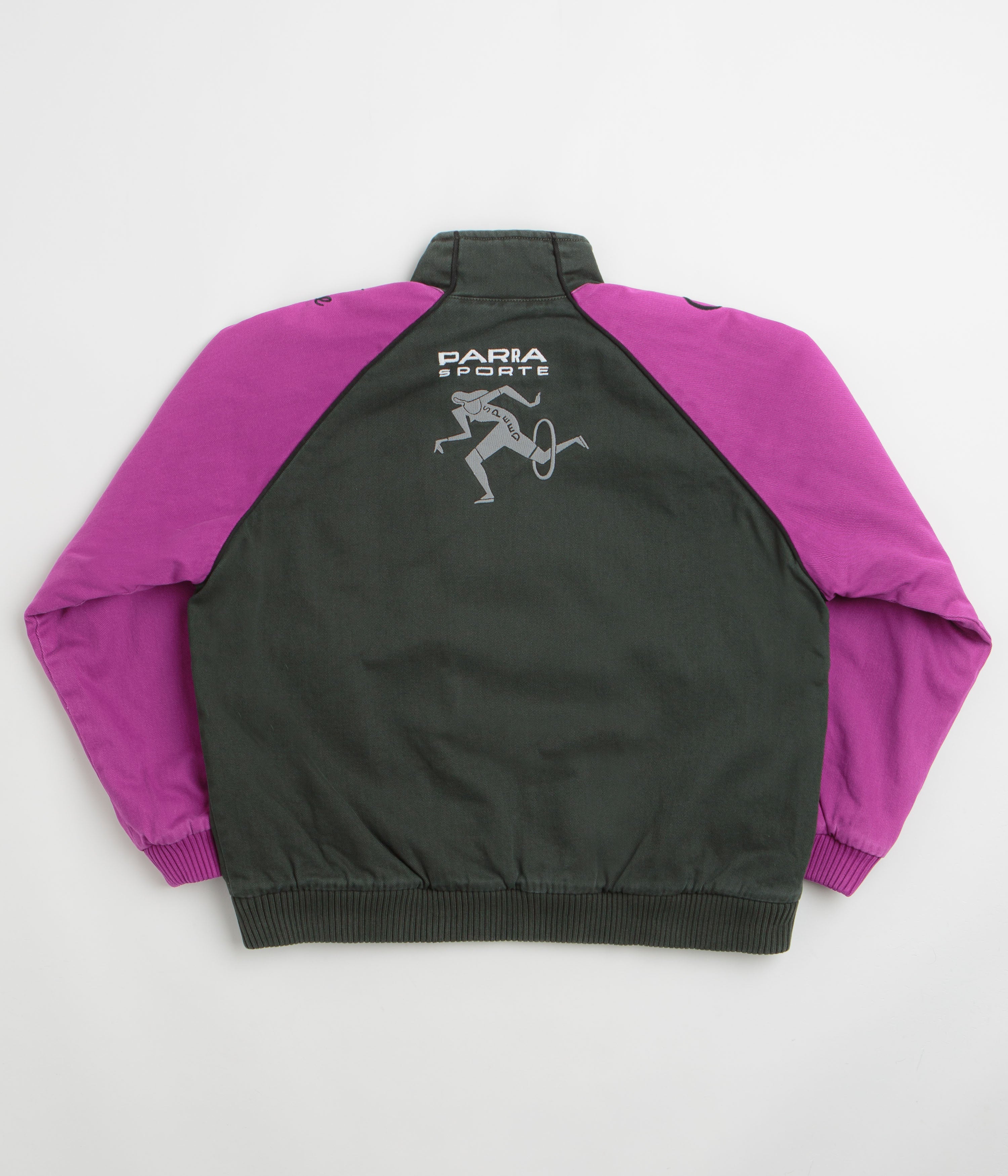 by Parra Owl Meets Rat Racing Jacket - Purple Pink