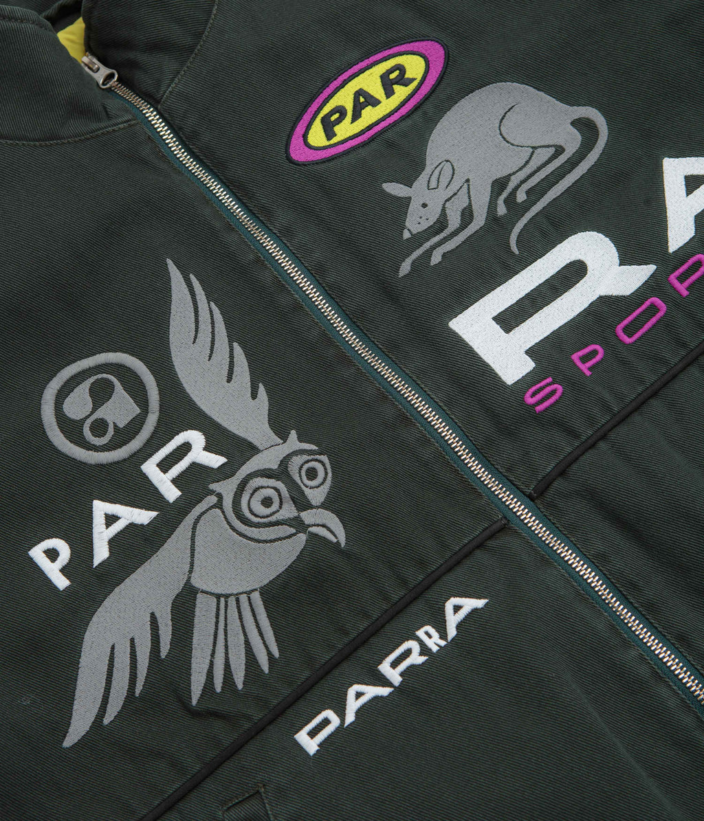 by Parra Owl Meets Rat Racing Jacket - Purple Pink