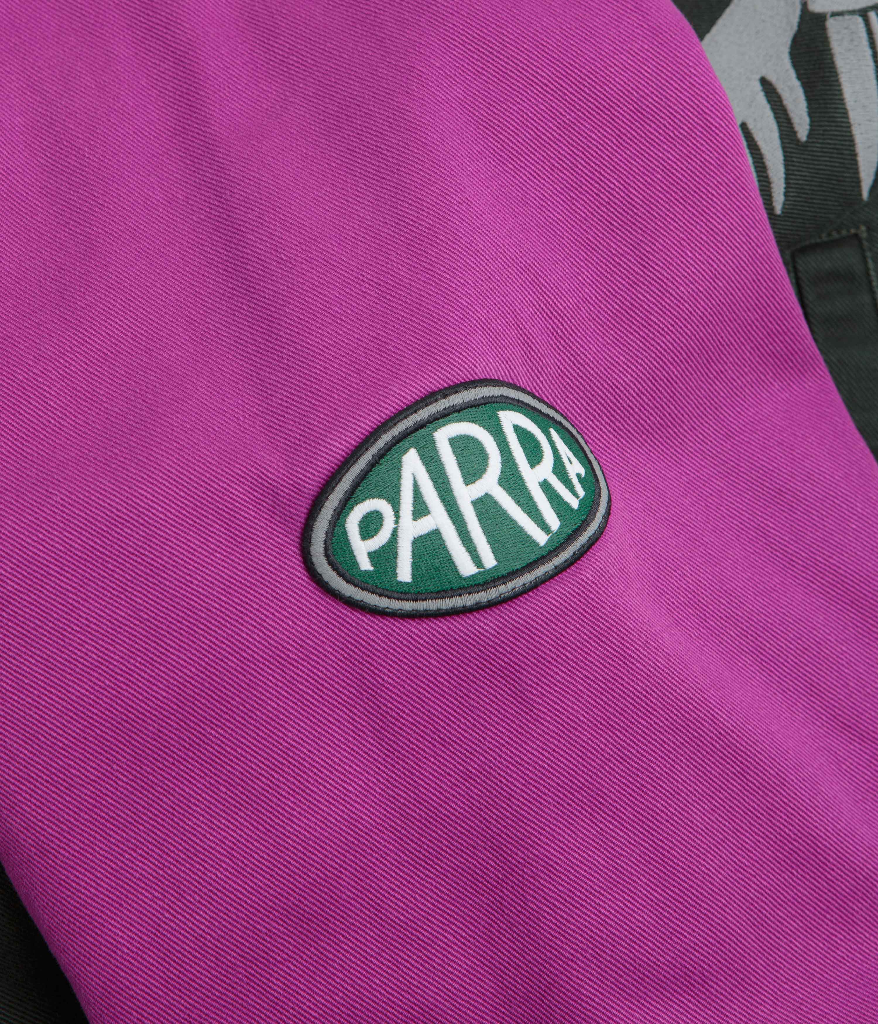 by Parra Owl Meets Rat Racing Jacket - Purple Pink