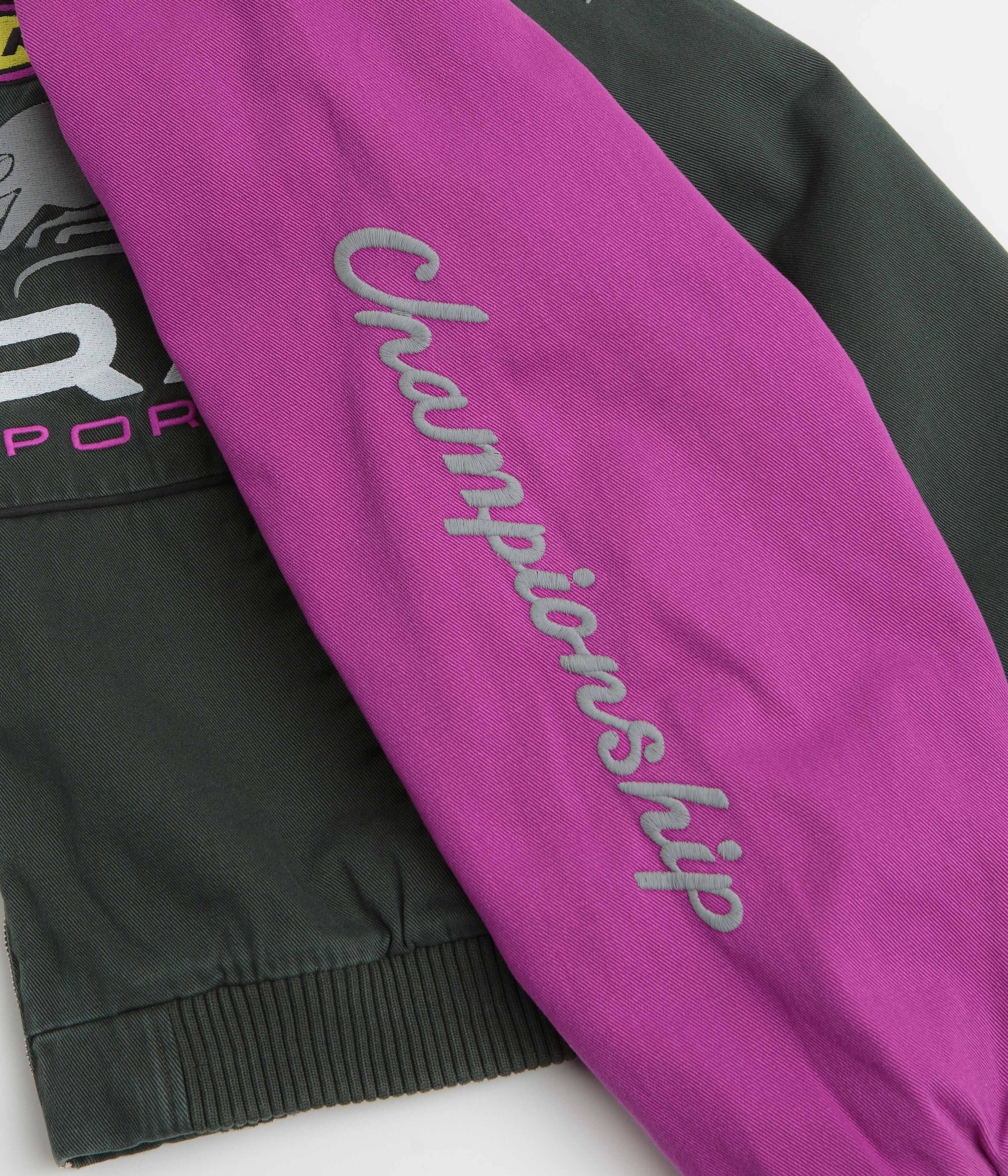 by Parra Owl Meets Rat Racing Jacket - Purple Pink
