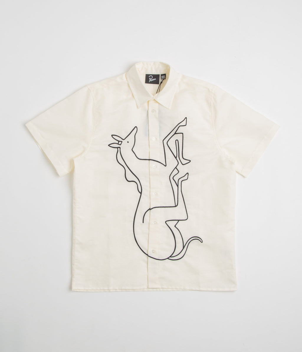 by Parra Vertical Horse Short Sleeve Shirt - Off White