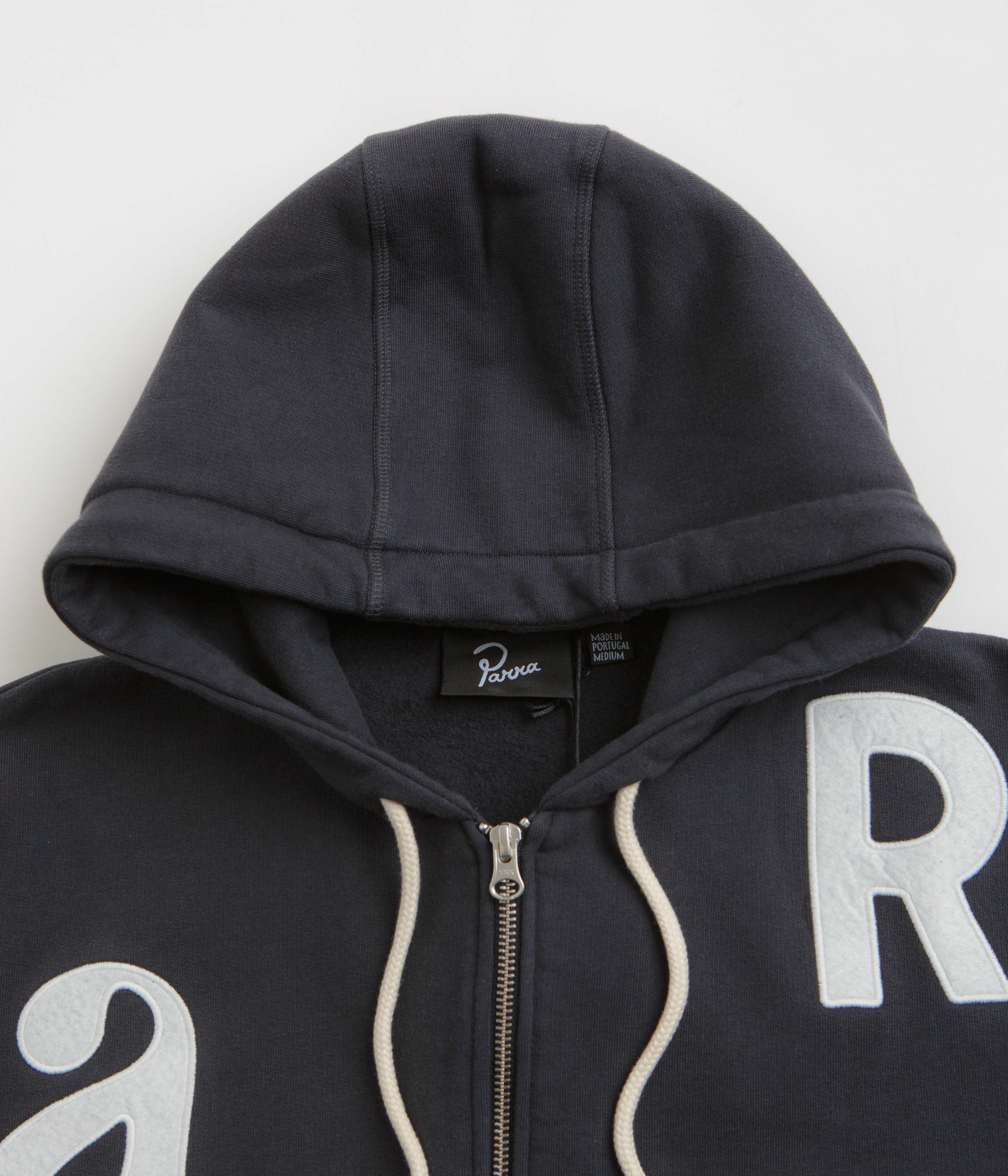 by Parra Word Salad Full Zip Hoodie - Dark Navy