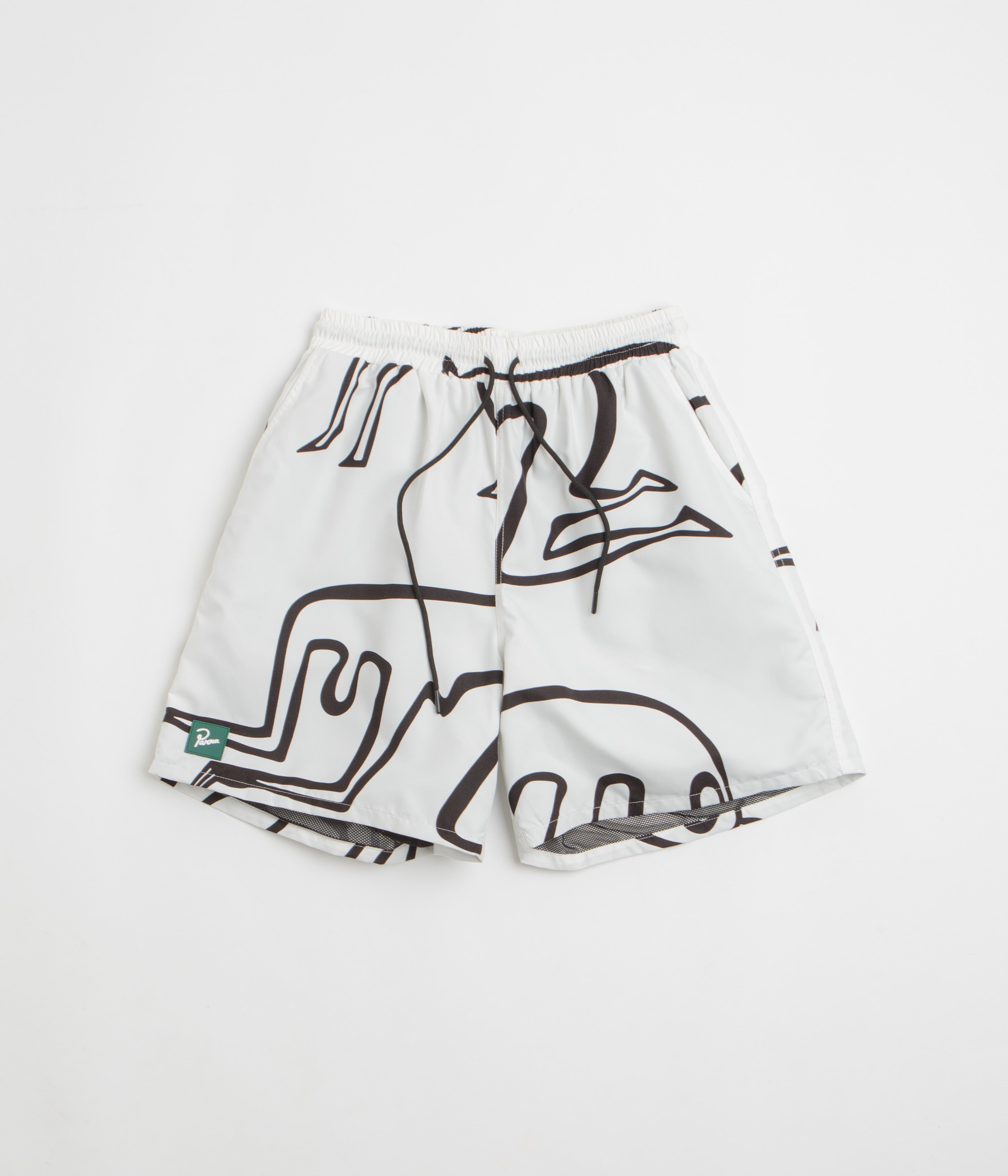 by Parra Yoga Walks Swim Shorts - White