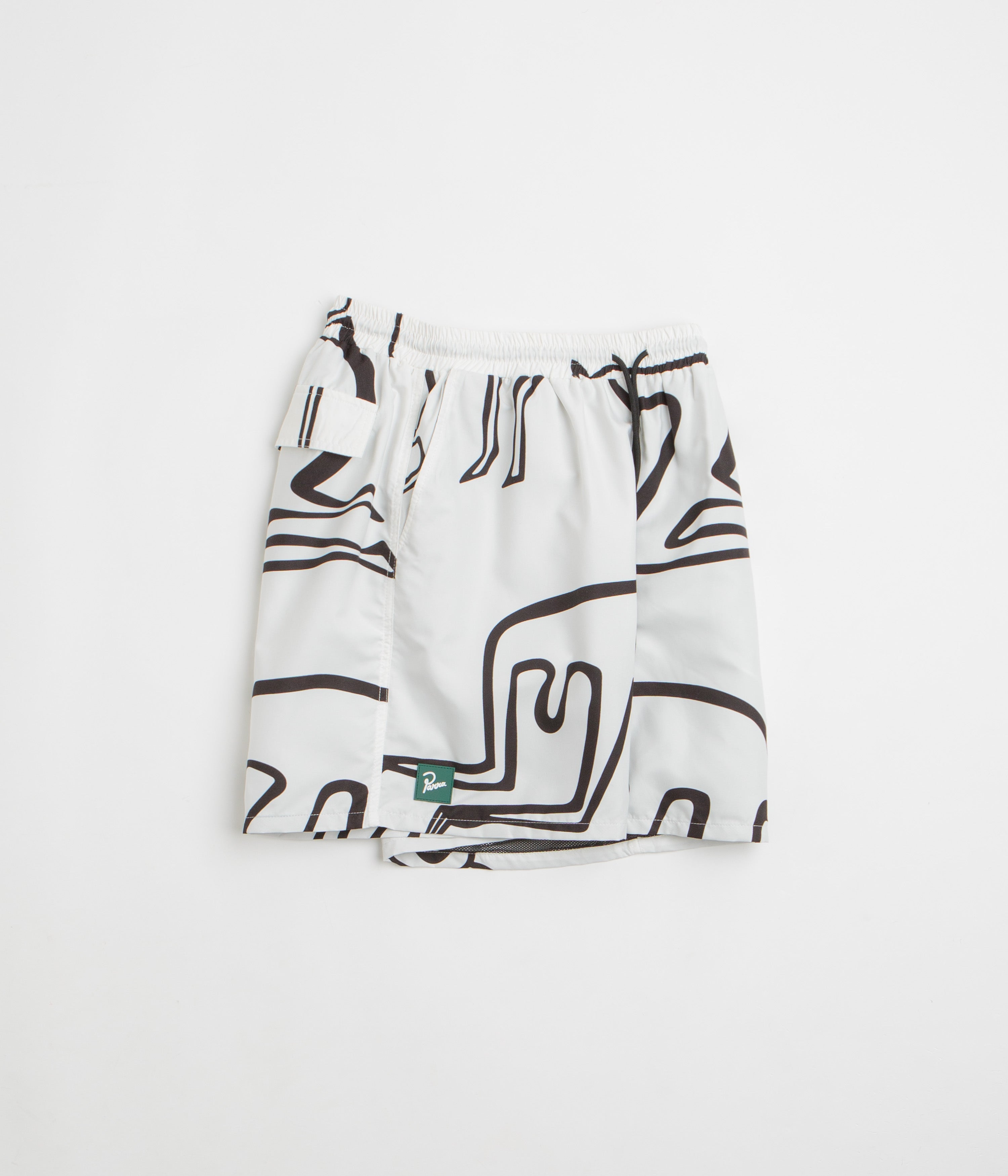 by Parra Yoga Walks Swim Shorts - White
