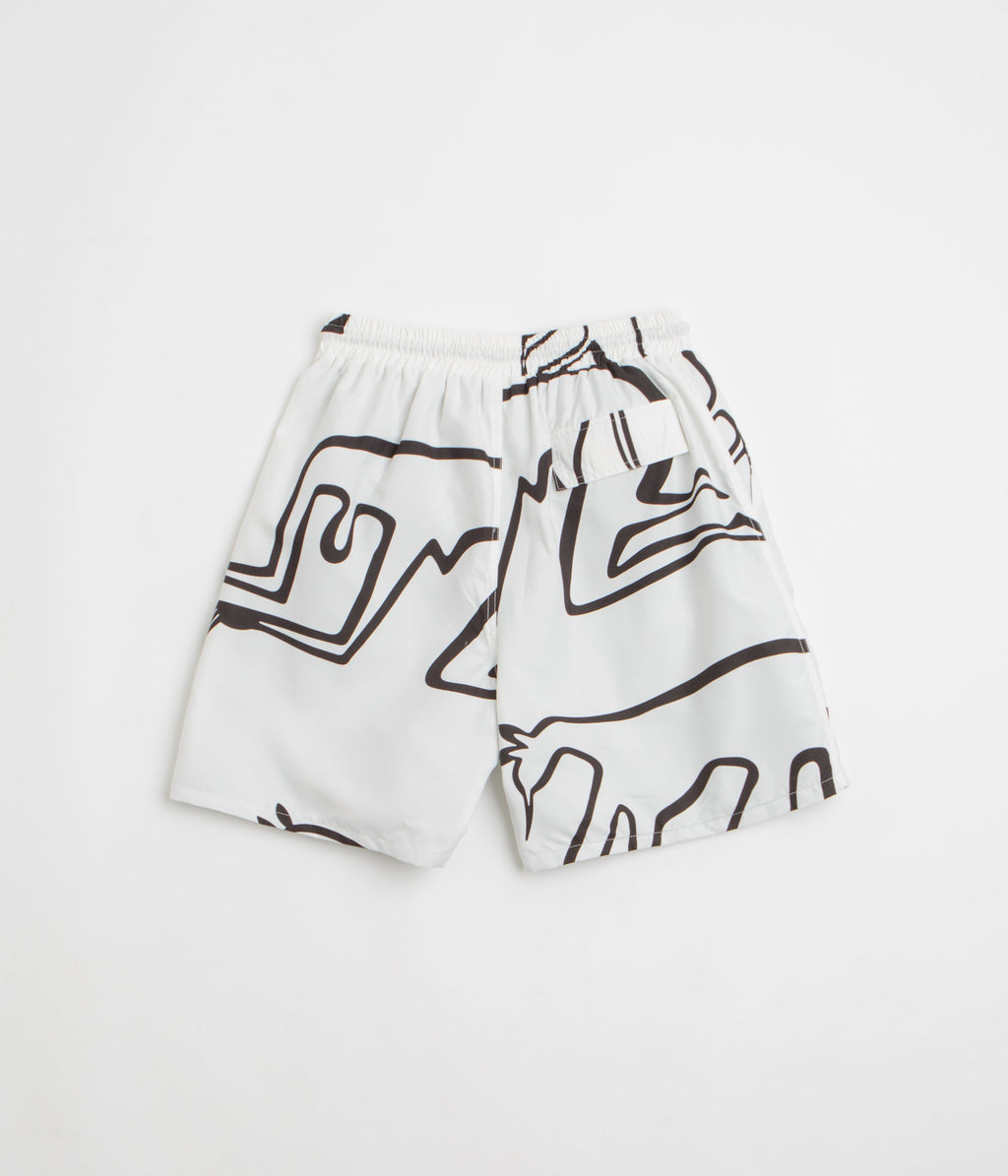 by Parra Yoga Walks Swim Shorts - White
