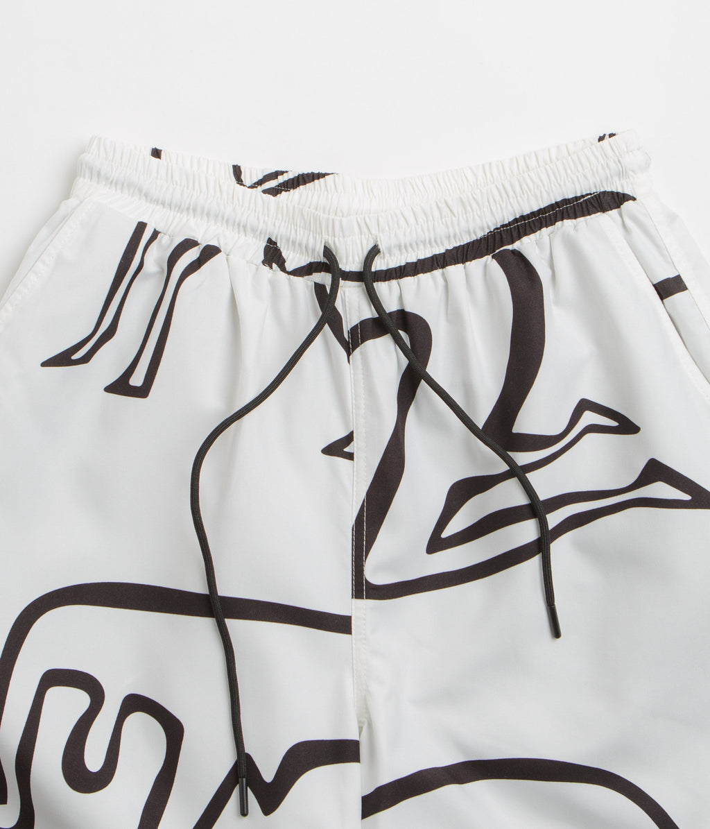 by Parra Yoga Walks Swim Shorts - White