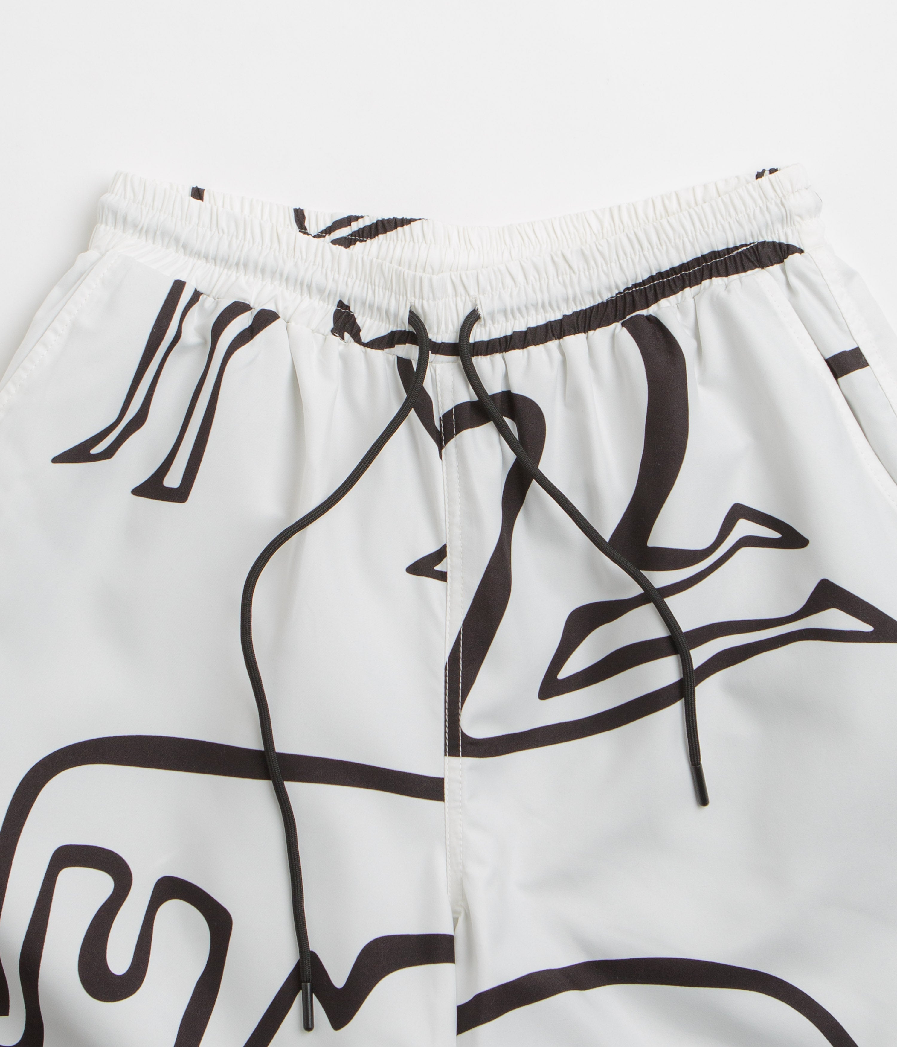 by Parra Yoga Walks Swim Shorts - White