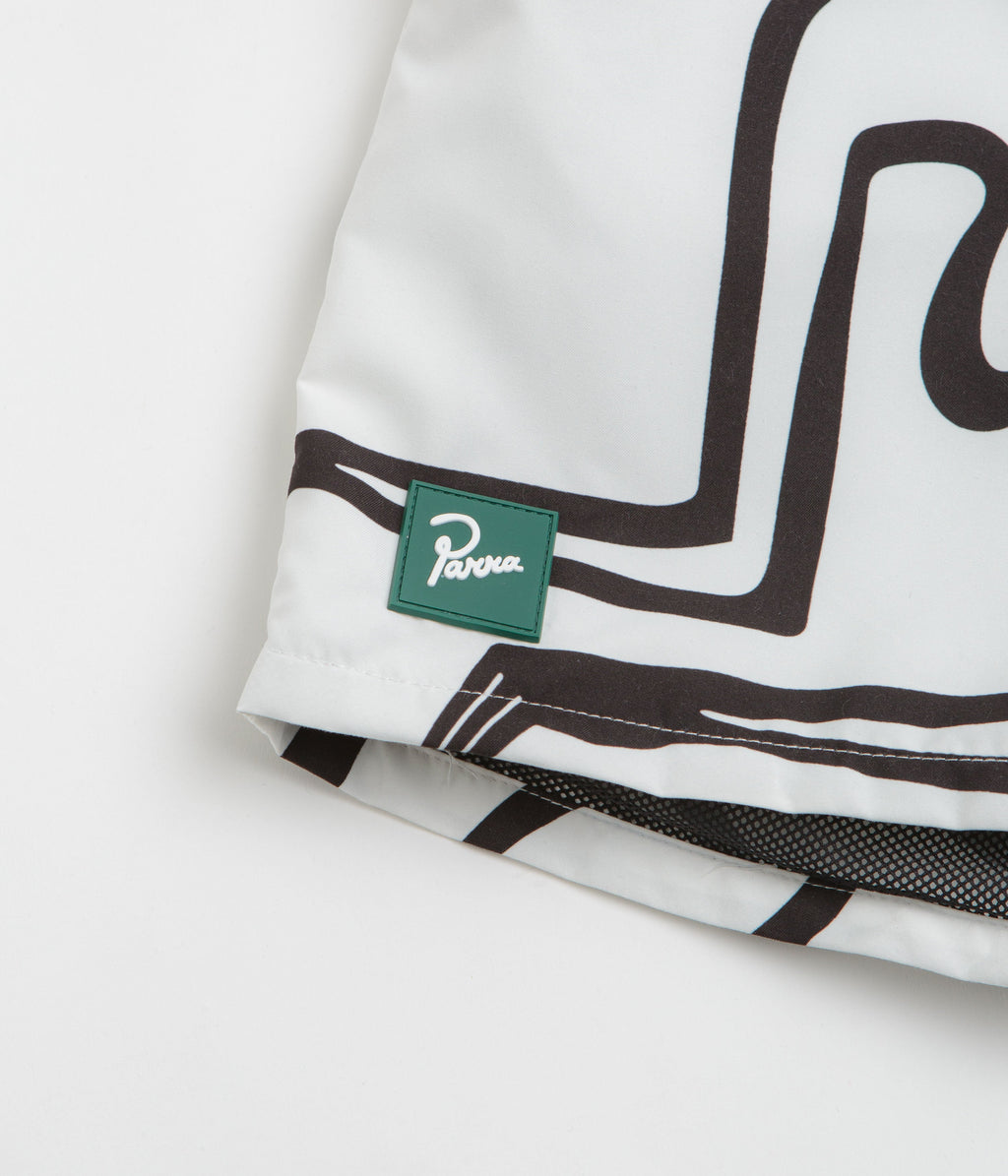 by Parra Yoga Walks Swim Shorts - White
