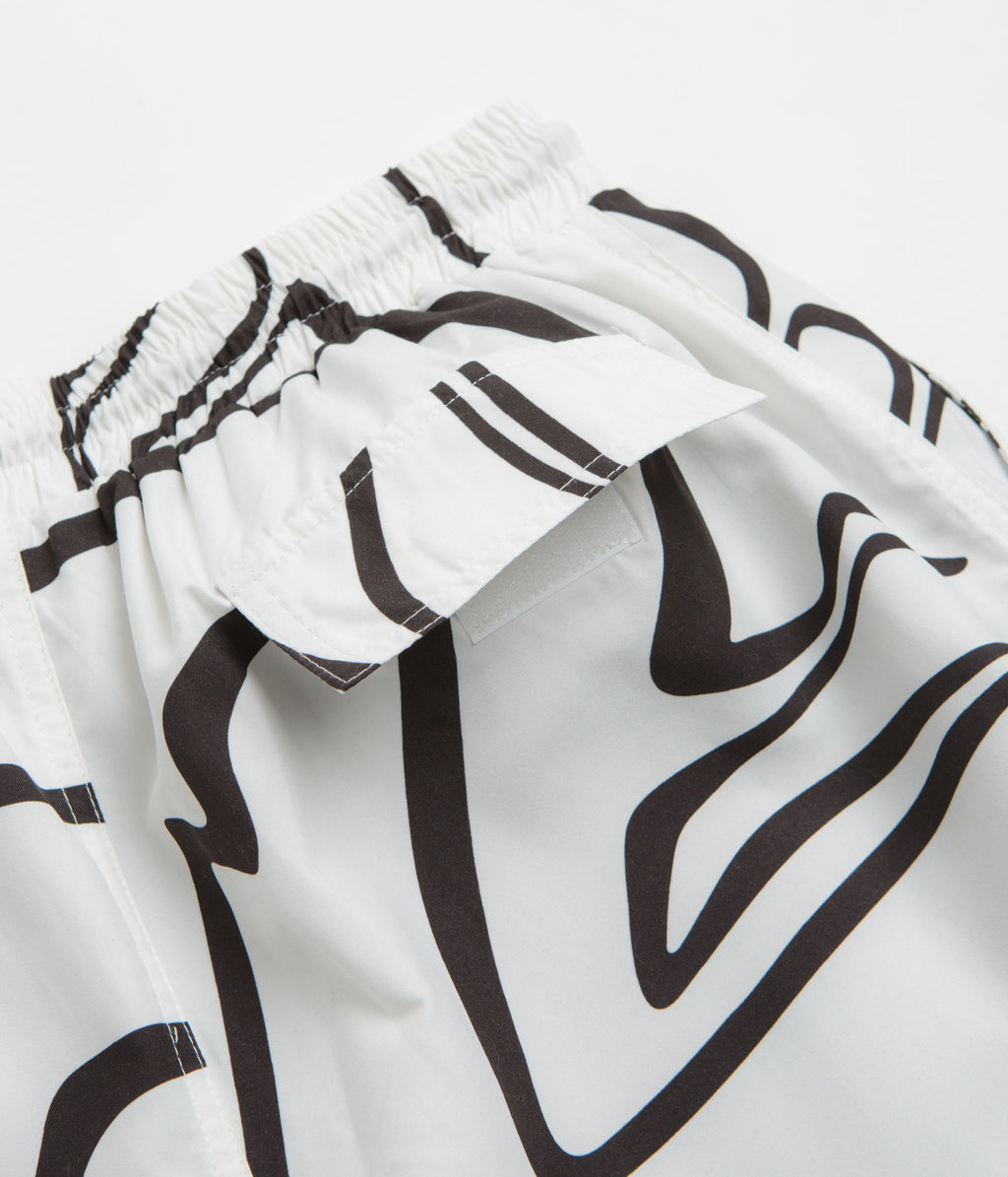 by Parra Yoga Walks Swim Shorts - White