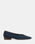 Calio Navy Suede Leather Ballet Flat