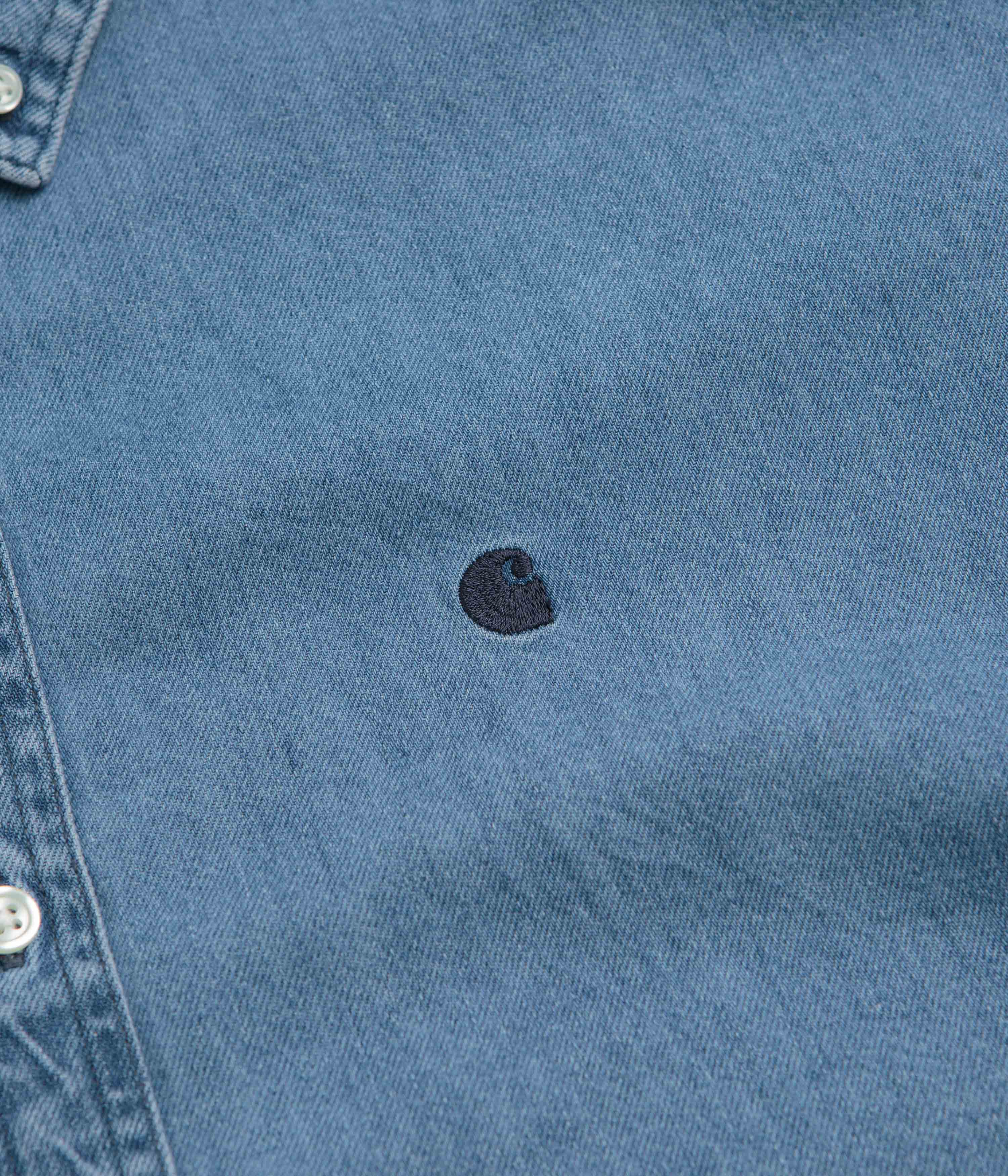 Carhartt Lucas Short Sleeve Shirt - Blue Stone Washed