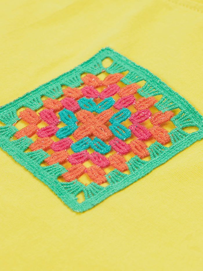 Crochet Pocket T-Shirt