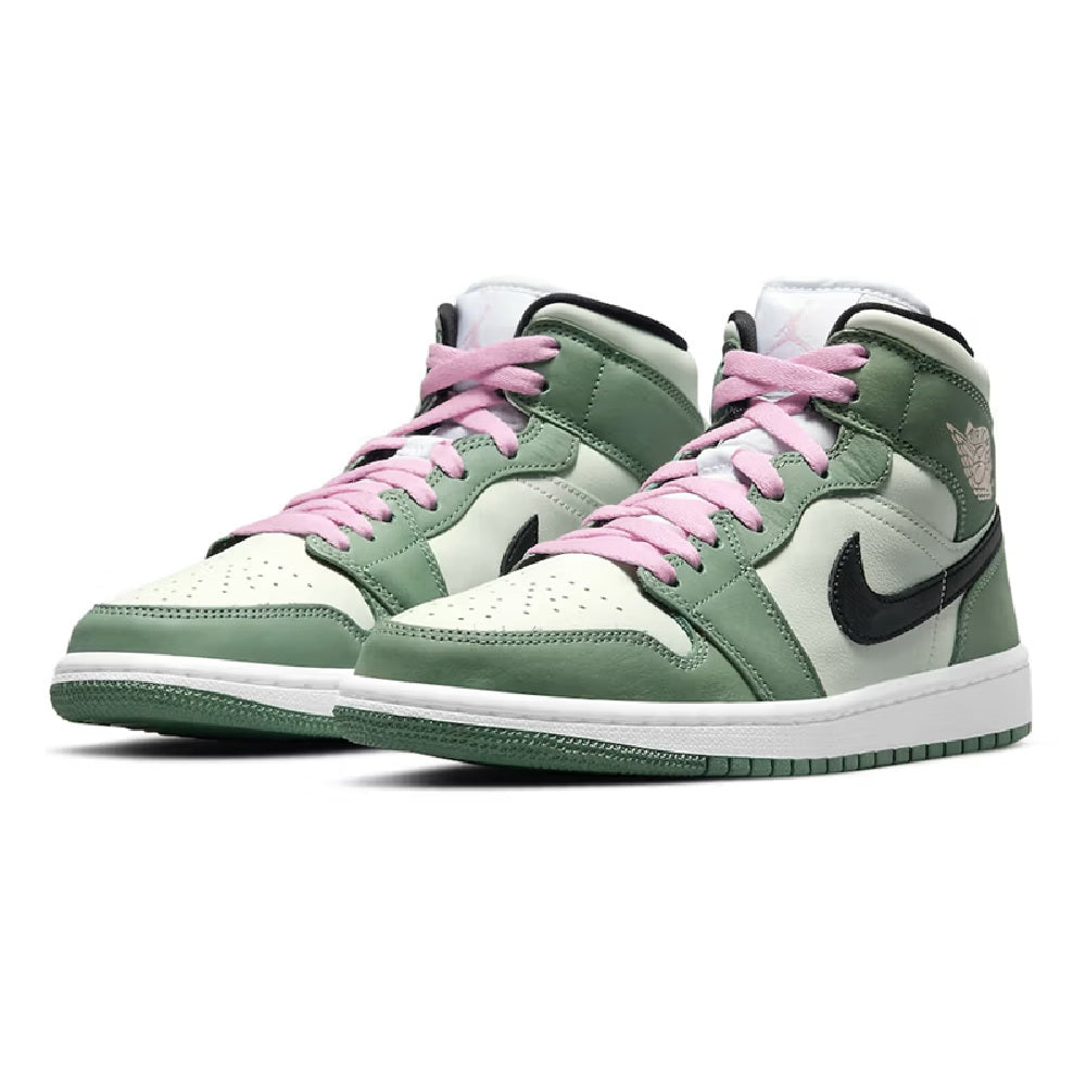 Women's Jordan 1 Mid SE Dutch Green/Black-Barely Green (CZ0774 300)