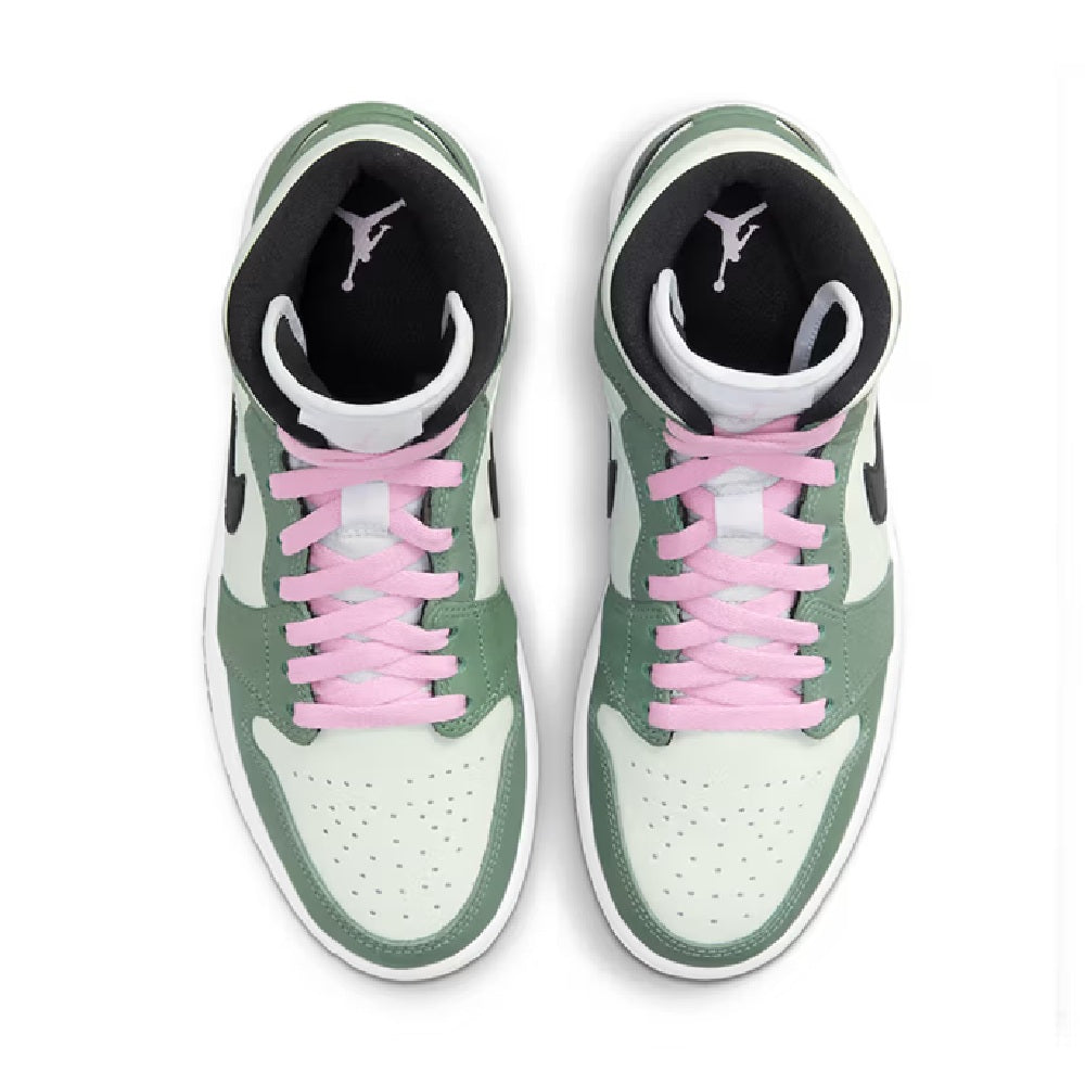 Women's Jordan 1 Mid SE Dutch Green/Black-Barely Green (CZ0774 300)