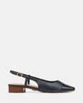 Dame Navy Leather Slingback