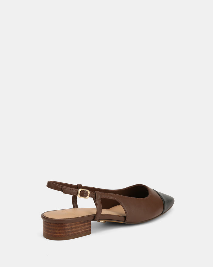 Dame Syrup Leather Slingback