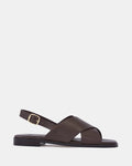 Deon Ebony Leather Sandal